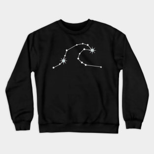 Cosmic Wave on Black Crewneck Sweatshirt